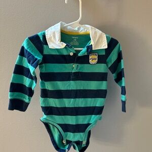 18 month striped polo onesie